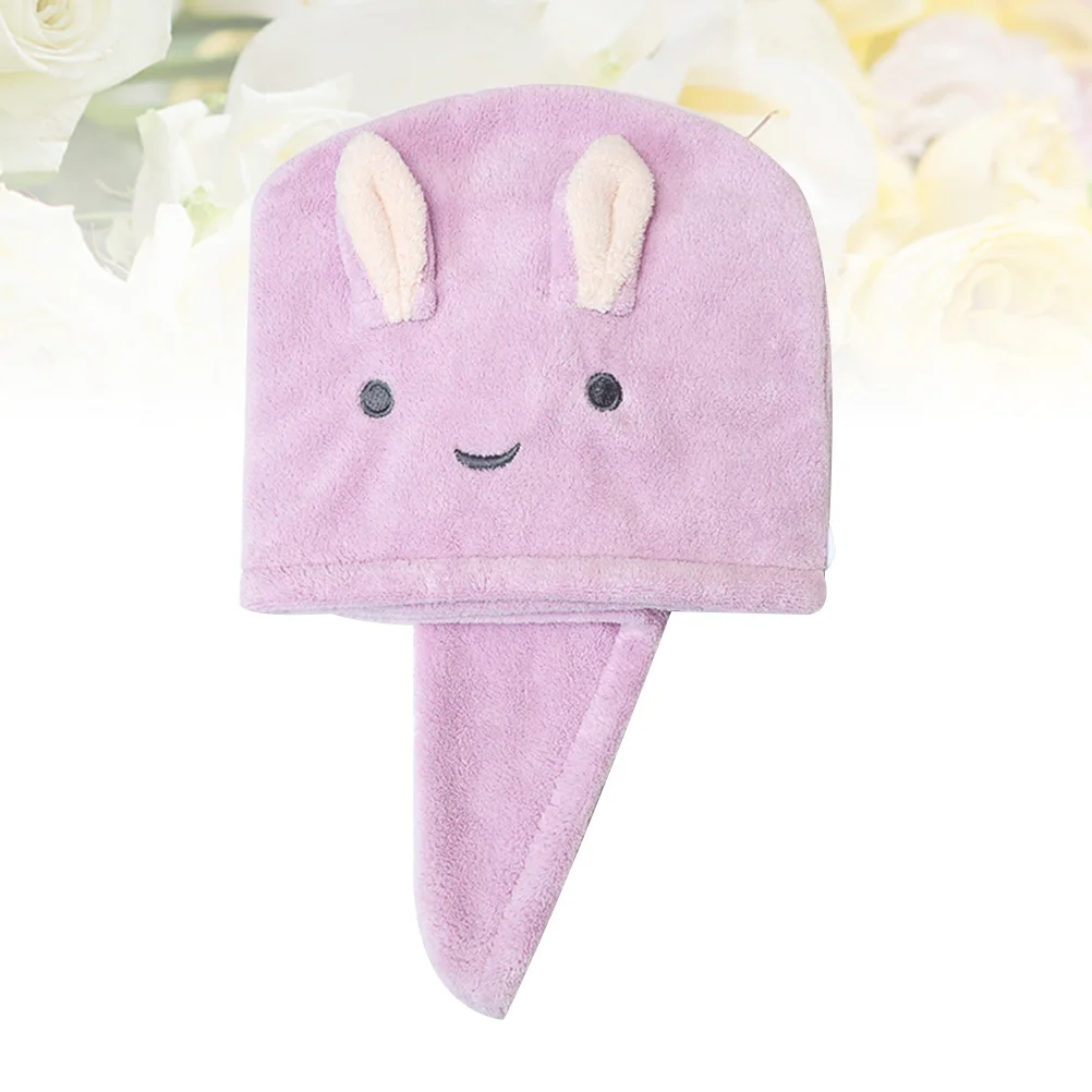 

Dry Cap Super Absorbent Thickened Rabbit Ear Drying Towel Wrap Lavender For Curly Straight Perm Dyed Hair