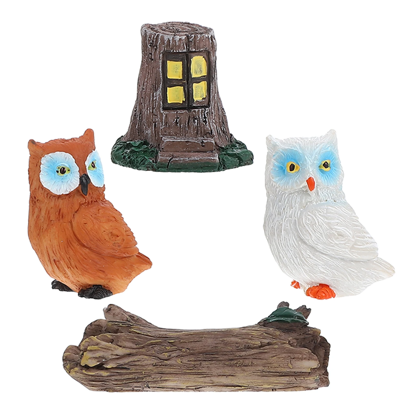

Micro Landscape Owl Fairys Garden Animal Figure Desktop Farm Playset Toy Home Decor