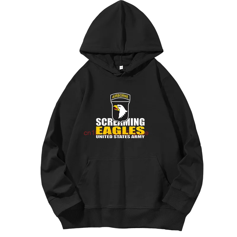 Spring Autumn Essentials Hoodie Pullovers Eaming Eagle 101st Airborne Army Graphic Hooded Sweatshirts New In Hoodies Sweatshirts