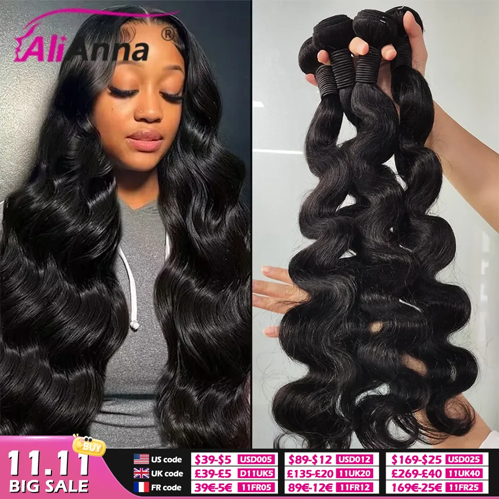 Body Wave Bundles Human Hair Brazilian Hair Extensions For Women 36 38 40 Inch Human Hair Bundles Brazilian Hair Weave Bundles