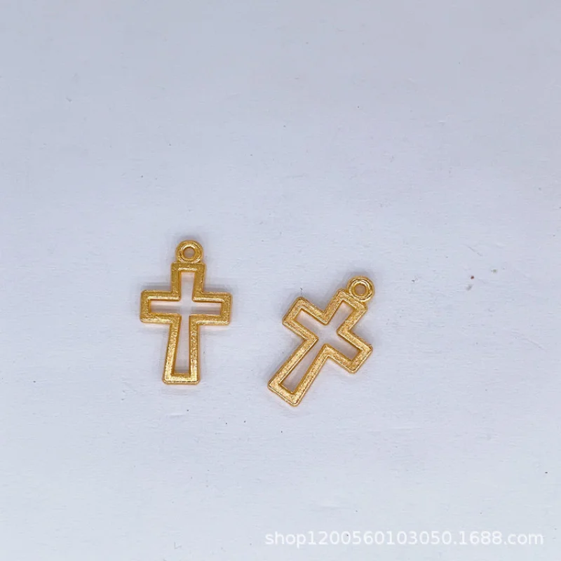 Factory Direct Sales 100Pieces DIY Combined with Ornament Pendant Two colors available Cross Pendant 17mm