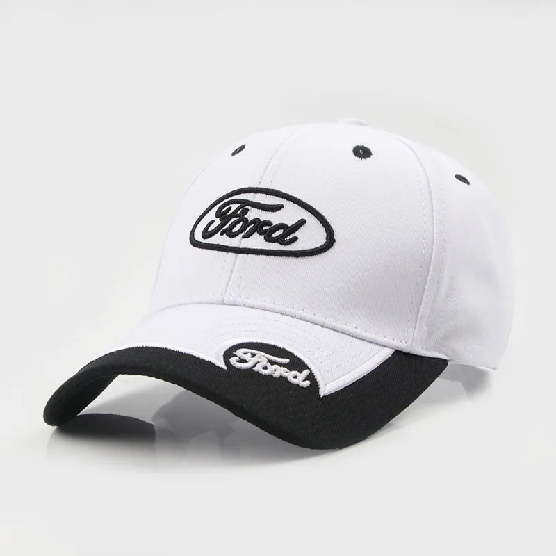 Embroidered Car  For Ford Baseball Cap Curved Brim F1 Racing Cap Duck Tongue