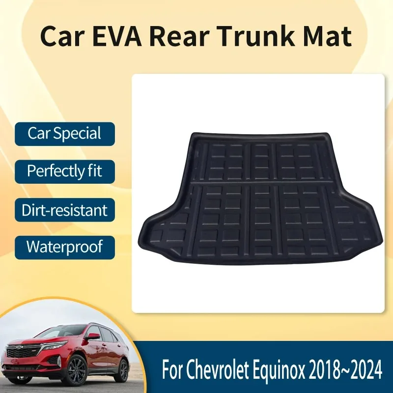 

Car Rear Trunk Mats For Chevrolet Holden Equinox MK3 2018~2024 EVA Tray Carpet Mud Trunk Storage Pads Tank Rugs Auto Accessories