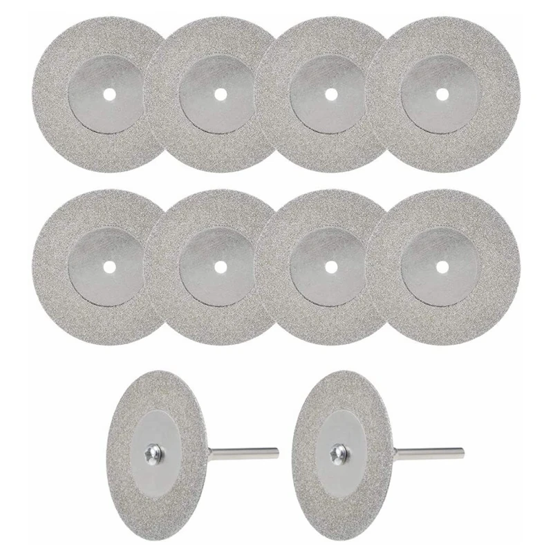 10pcs Mini Abrasive Diamond Cutting Disc Set for Dremel Rotary Cutter Saw Blade Grinding Wheels Disk with Mandrel Rotary Tools