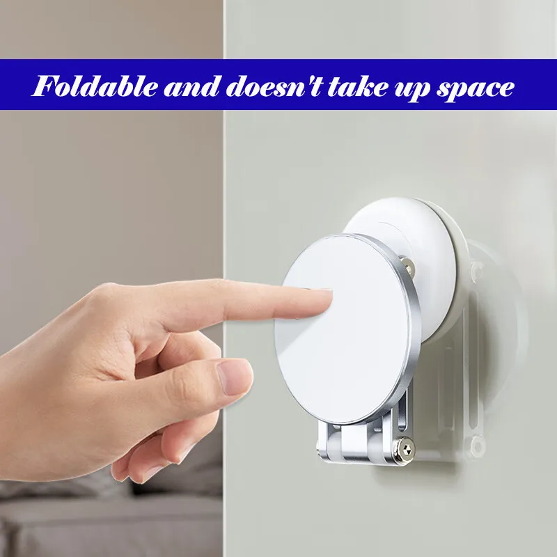 Dudukan Ponsel Magnetik - Dapat Dilipat, Dapat Disesuaikan untuk Menonton Film, Streaming Langsung, Dudukan Mobil Cermin Kamar Mandi & Dapur