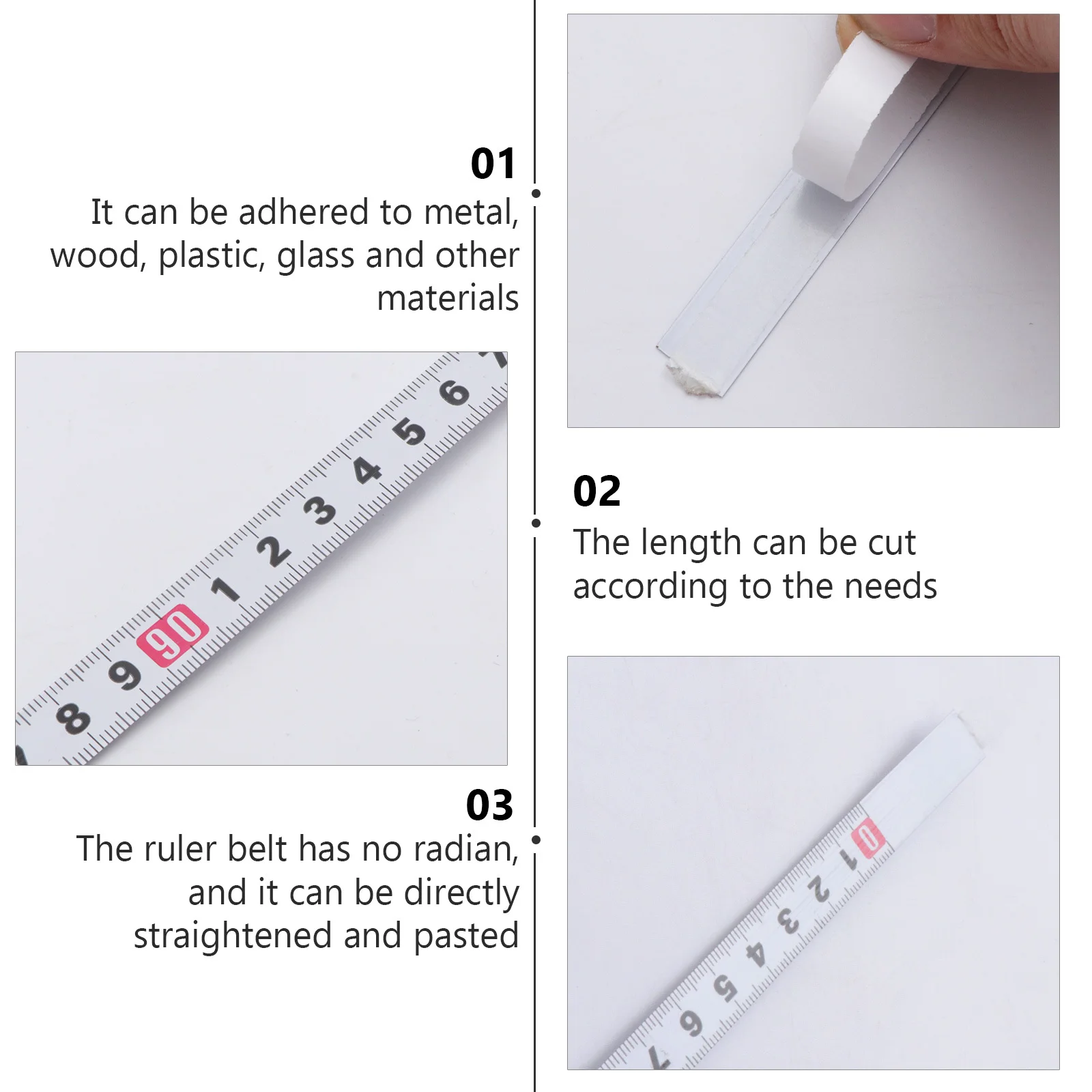 2 шт. стальная самоклеящаяся лента под углом, 1 метр, метрическая шкала, линейка, деревообрабатывающая угловая шкала, измерительный инструмент, деревообрабатывающая линейка