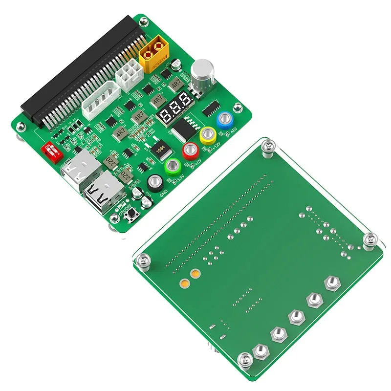 Power Supply Breakout Board USB2.0 Support QC2.0 QC3.0 for HP/DELTA/ FUJITSU/LITEON PSU with Adjustable Voltage Knob 3.3V/5V/12V