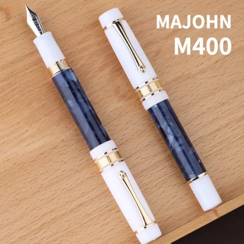 

A+ MAJOHN M400 Перьевая ручка из смолы, чернильная ручка # Перо EF/F/M серебристого цвета/двухцветное перо