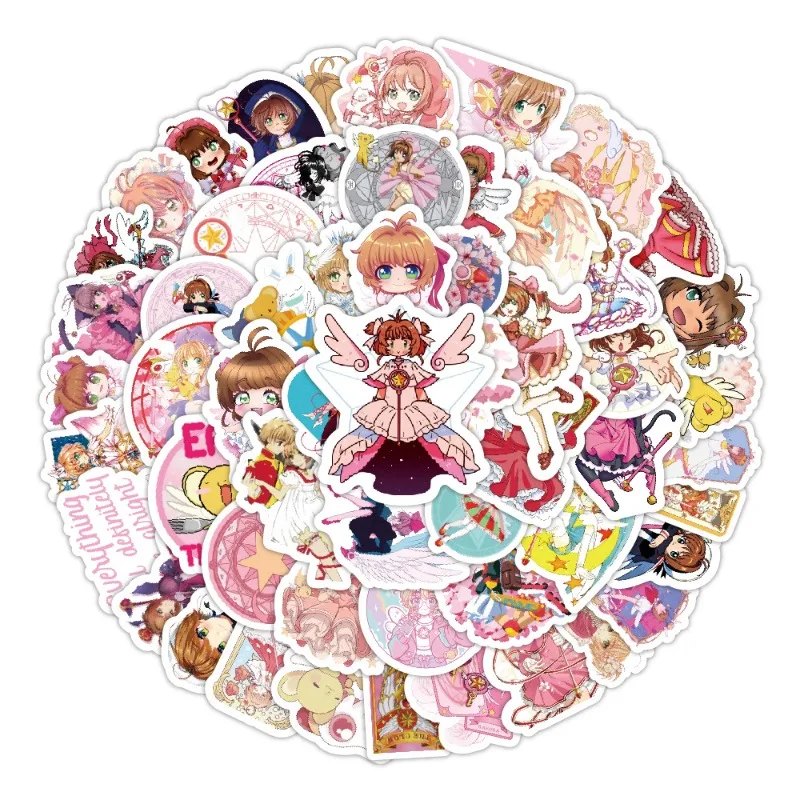 80 個の漫画アニメカードキャプターさくら ‌ クリエイティブな落書き装飾ステッカー