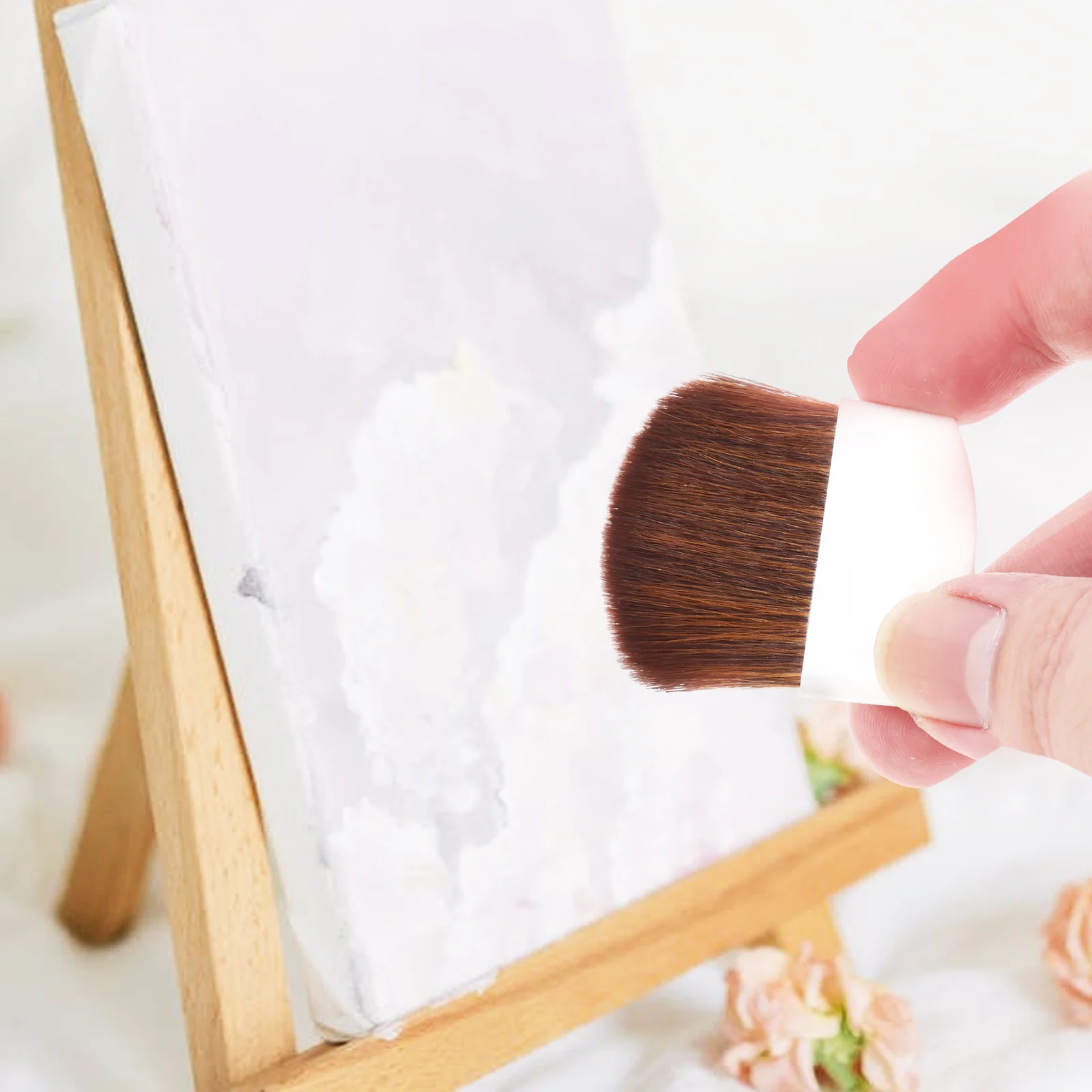 

10Pcs Painting Brush Set Premium Wear-Resistant Wood Fiber Watercolor Oil Gouache Portable Artist Supplies Convenient Drawing