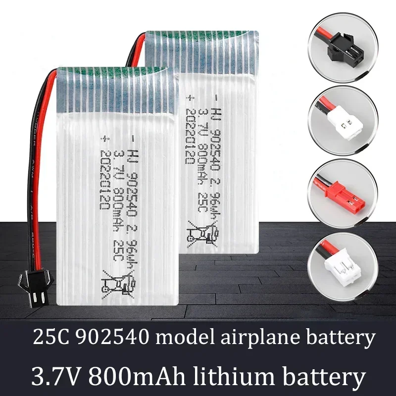 902540 3.7V 800mAh Polymer Lithium Battery 25C High Rate X5C X5SW Drone Accessories 902540 Model Aircraft Battery