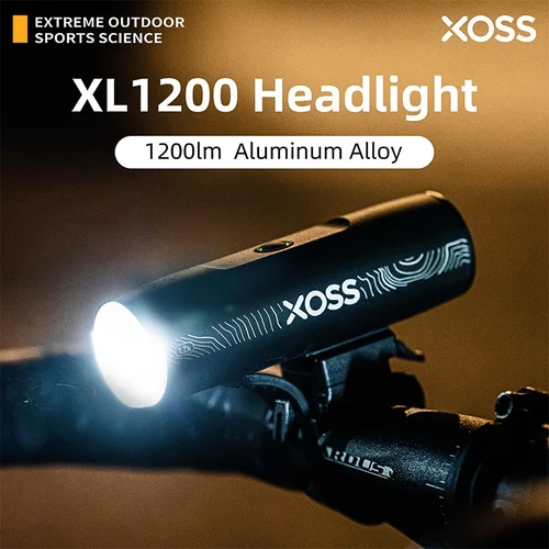 XOSS 1200 Lm luz de bicicleta XL1200 faro impermeable tipo C lámpara frontal recargable luz de bicicleta linterna ultraligera de aluminio