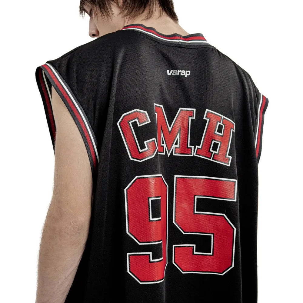 Harajuku Oversized Streetwear Men\'s Clothing Basketball Jersey SC95 Graphic Print Tank Top Hip Hop sleeveless Tops Goth Y2K Vest