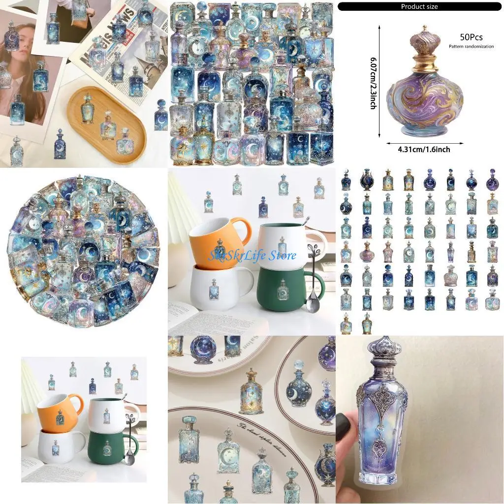 

Пакет E65E из 50 пластиковых фазовых наклеек декоративные наклейки для домашних животных.