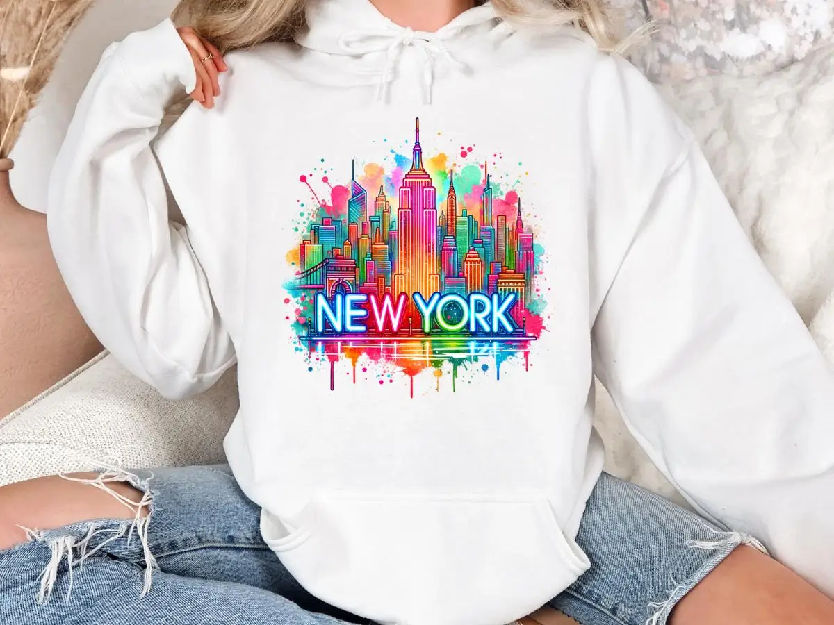 

Толстовки с графическим принтом Нью-Йорка, мужские и женские толстовки с длинными рукавами, топы Y2k, осенне-зимний пуловер, женская одежда