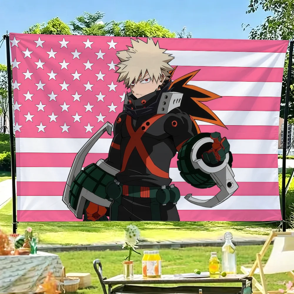Anime My H-Hero A-Academias-S Flagge für Gartenparty, Wohnzimmer, Zuhause, Wanddekoration, Banner, Schlafzimmer, Outdoor-Wandteppich – Detail 12