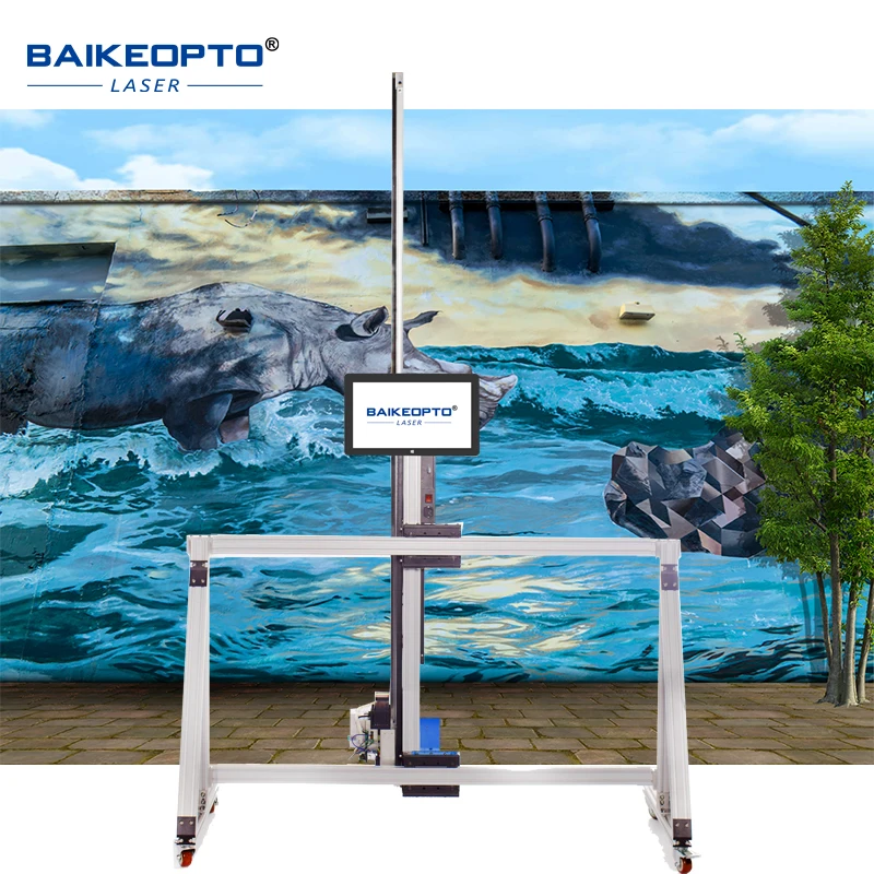 BK-UV64T GW64T Automatic CMYK 2heads  effect automatic high resolution wall printer AI Intelligent Inkjet Printer Machine