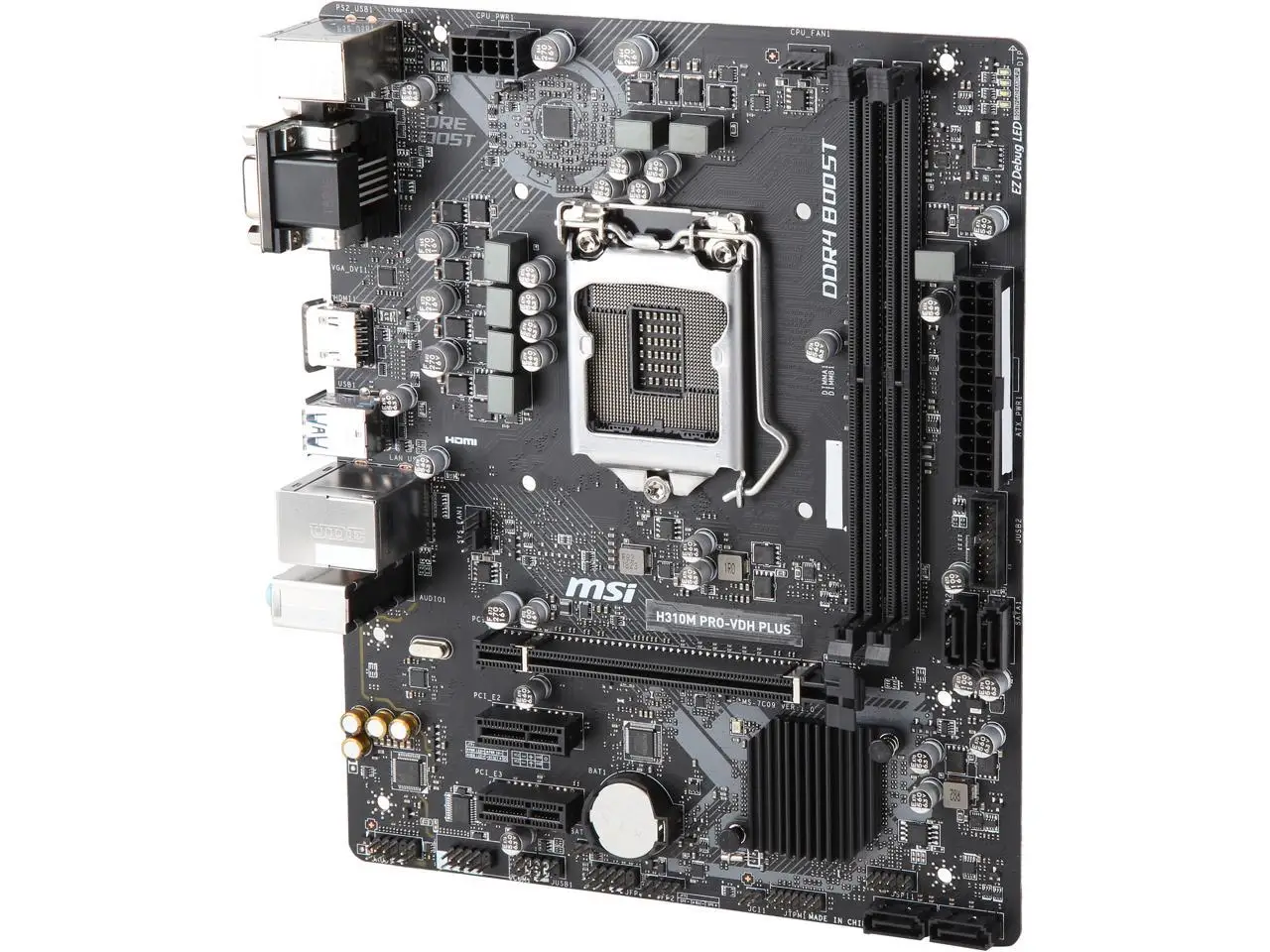 Placa base LGA 1151 para MSI H310M PRO-VDH PLUS, compatible con Intel Core de 8ª generación, HDMI, SATA, 6 Gb/s, USB 3,1, Micro ATX, DDR4