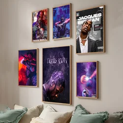 Póster de singer t-travis scott, póster adhesivo DIY, decoración Vintage para habitación, Bar, cafetería, decoración del hogar