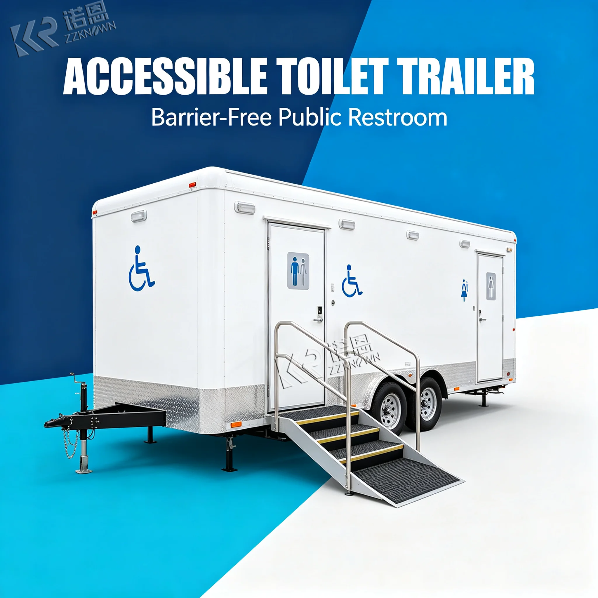 Customized 2/3/4/6/8 Room Special Offer Contemporary Toilet Mobile Restroom Trailers Portable Trailer Cubicle