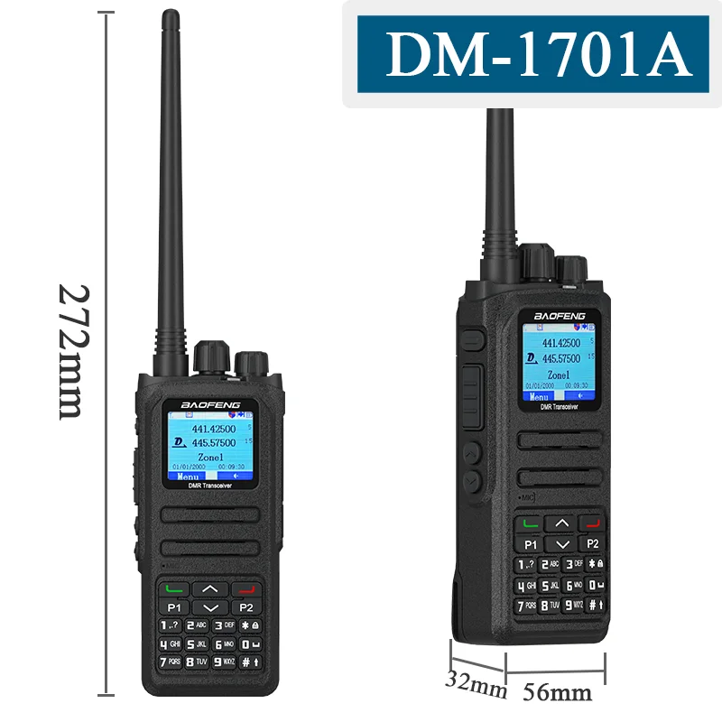 Radio DMR DM-1701A Baofeng walkie talkie Open GD77 Dual Mode Analogico e digitale Tier1 Tier2 Dual Time Slot Radios Ham a lungo raggio