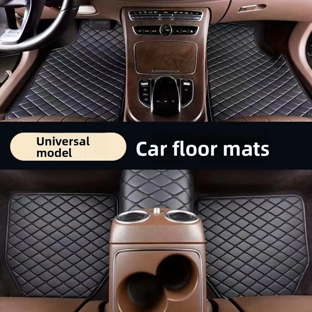 

5Pcs/Set PU Leather Car Floor Mats Universal Waterproof Car Flooring Carpet Dirty Resistant Car Decoration