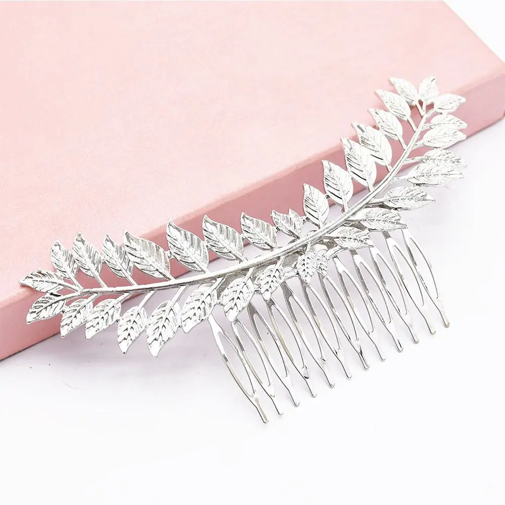 Alloy Hair Wedding Headwear Leaves shape Wedding tiara Bride Hair Comb Disk Hair Hair Comb Leaves headwear Hairpins