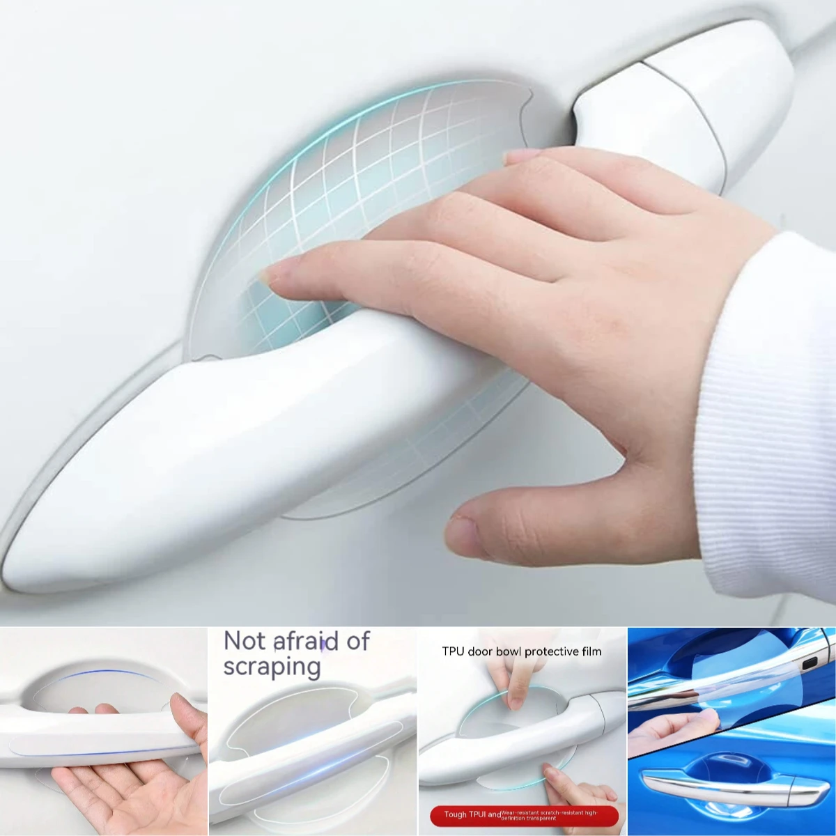 

Car Door Bowl Handle Invisible Protective Sticker Auto For Cadillac XT5 Escalade XT4 CT5 XT6 CT4 XTS ATS SRX Lyriq