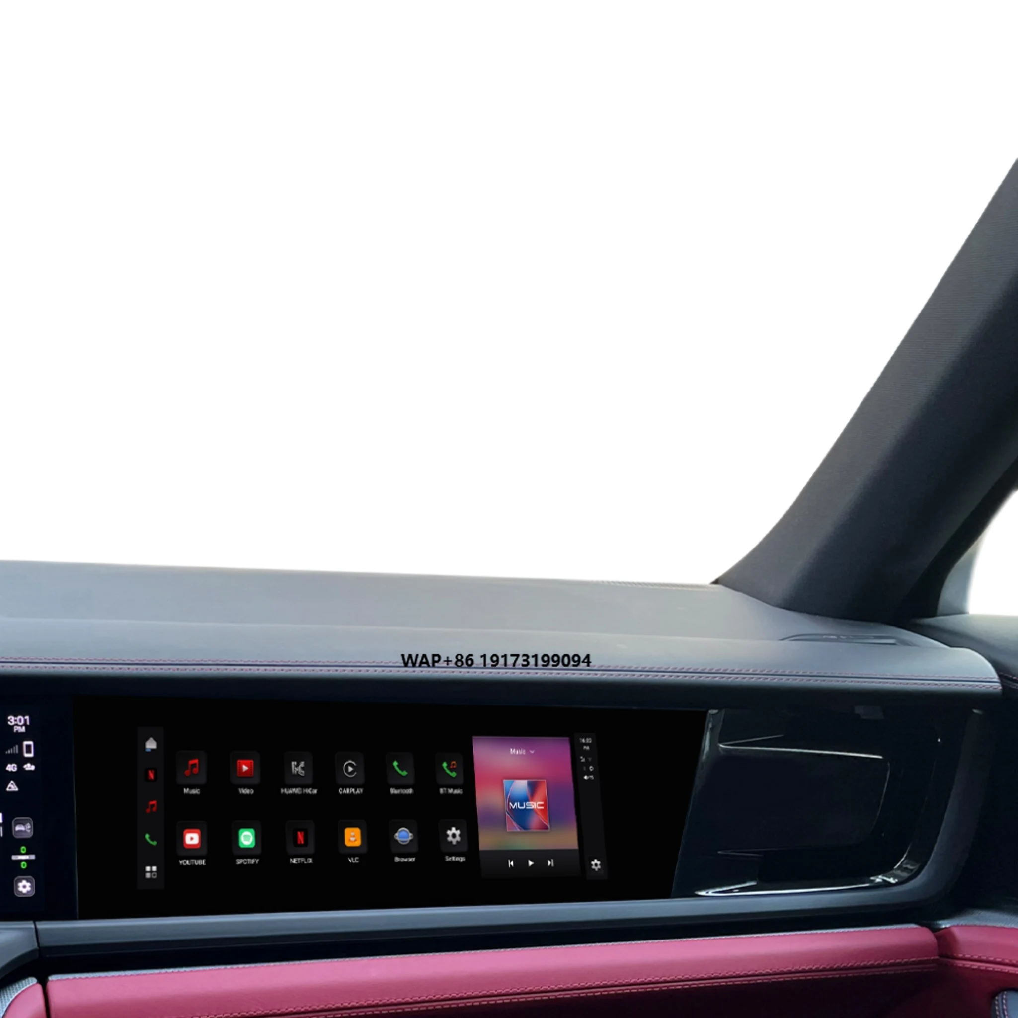 10.9 Inch Carplay Passenger Entertainment Screen For Panamera 2024 Co-pilot Car Radio GPS Navi Multimedia Video Player