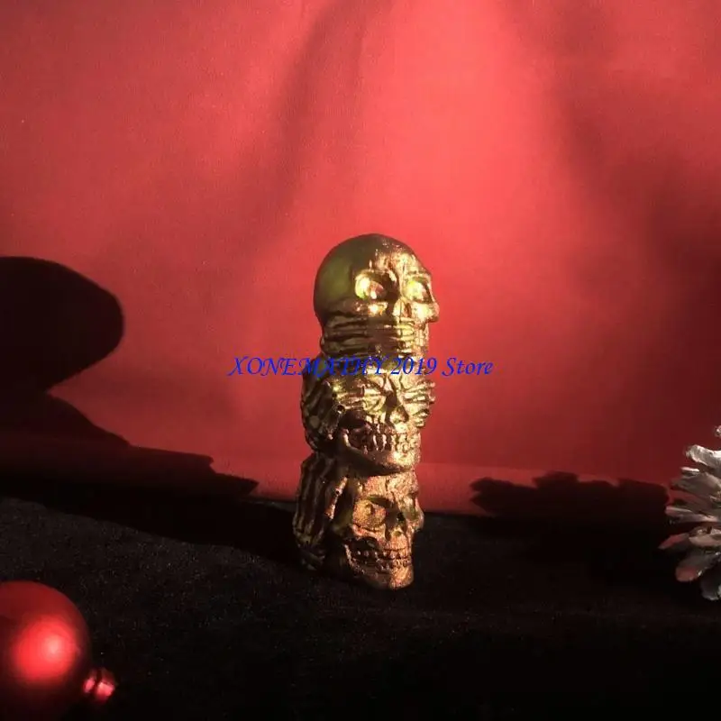 

F42F Форма для свечей с черепом, силиконовая форма для скелета для изготовления свечей, форма для гипсового орнамента