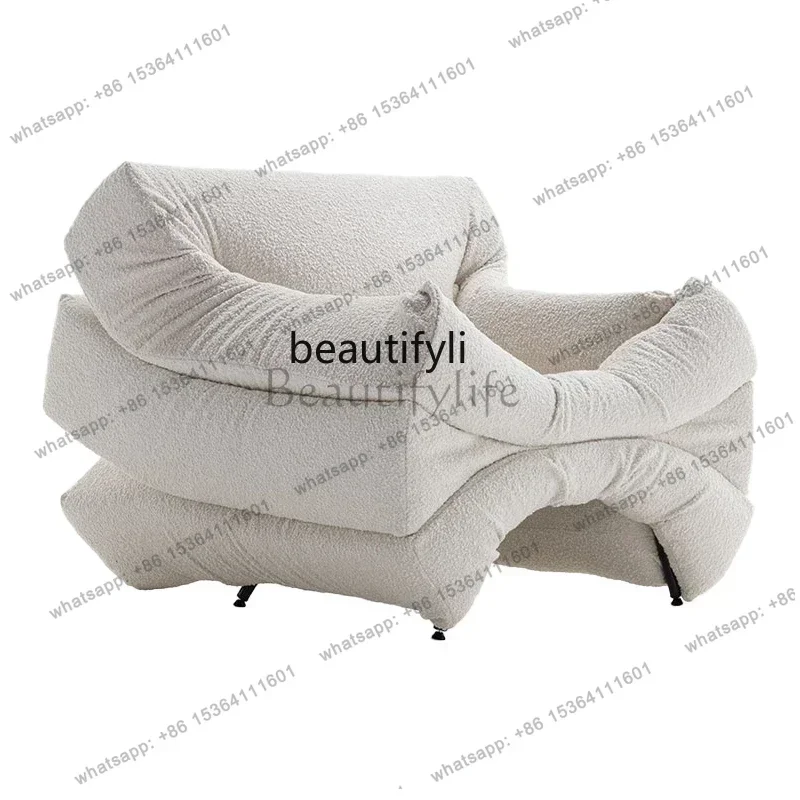 XX39 Moderner, schlichter, langer Wohnzimmer-Einzelsessel im Designer-Stil