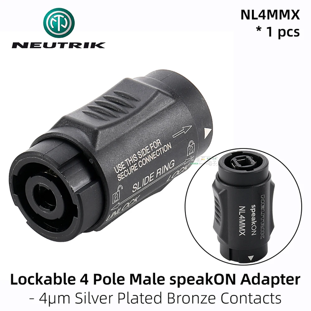 NEUTRIK 2 4 8 Pore speakON Speaker Connector NL2MPXX NL4MPXX NL8MPRXX PA/Metal Flange Socket Silver-plated Pin Chassis Connector