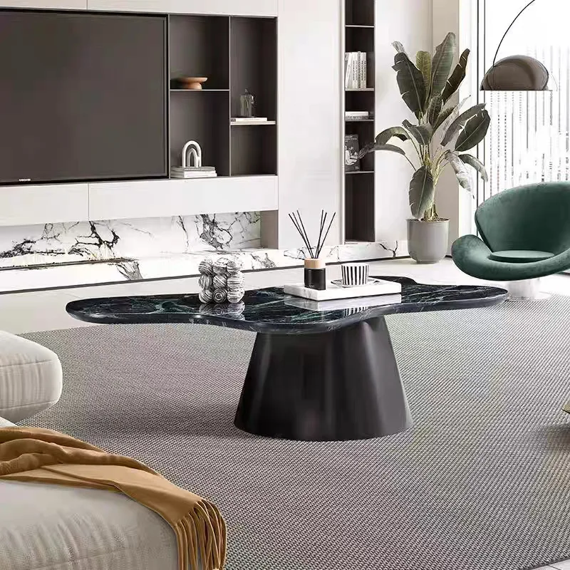 طاولة القهوة غرفة المعيشة شقة صغيرة طاولة القهوة الرخامية #4