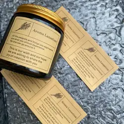 Custom Kraft Label Scented Candle Glass Jar Pot Container Bottle Sticker Handmade Small Business Logo Text Print Handicraft Supp