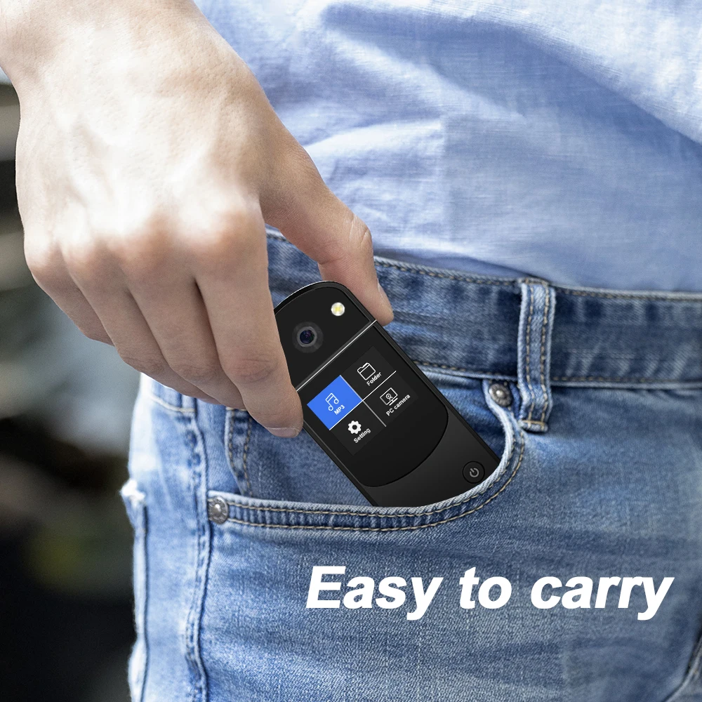 1080P HD Portable Action Camera Rotatable Lens with MP3 Playback Screen Flashbulb Sport Video Recorder Taking Photo Mini Camera