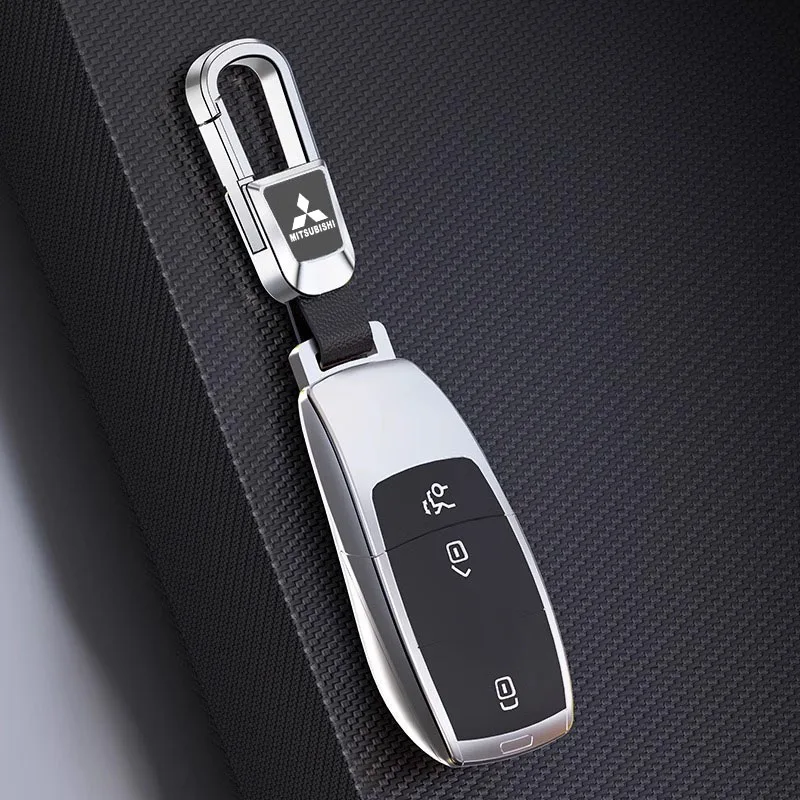 Alloy Car Keychain Key Ring Anti-Loss Keyring Pendant For Mitsubishi Ralliart ASX Lancer Cordia Pajero Mirage Triton Outlander