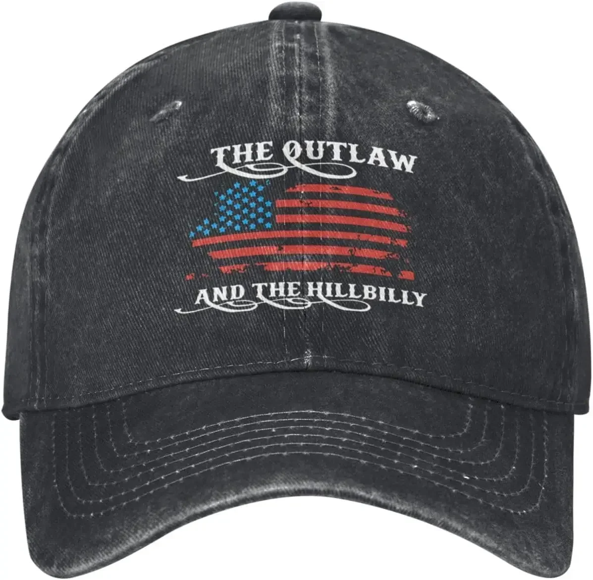 

FOESUNIT Outlaw Hillbilly Flag Hat Women Baseball Hats Funny Cap