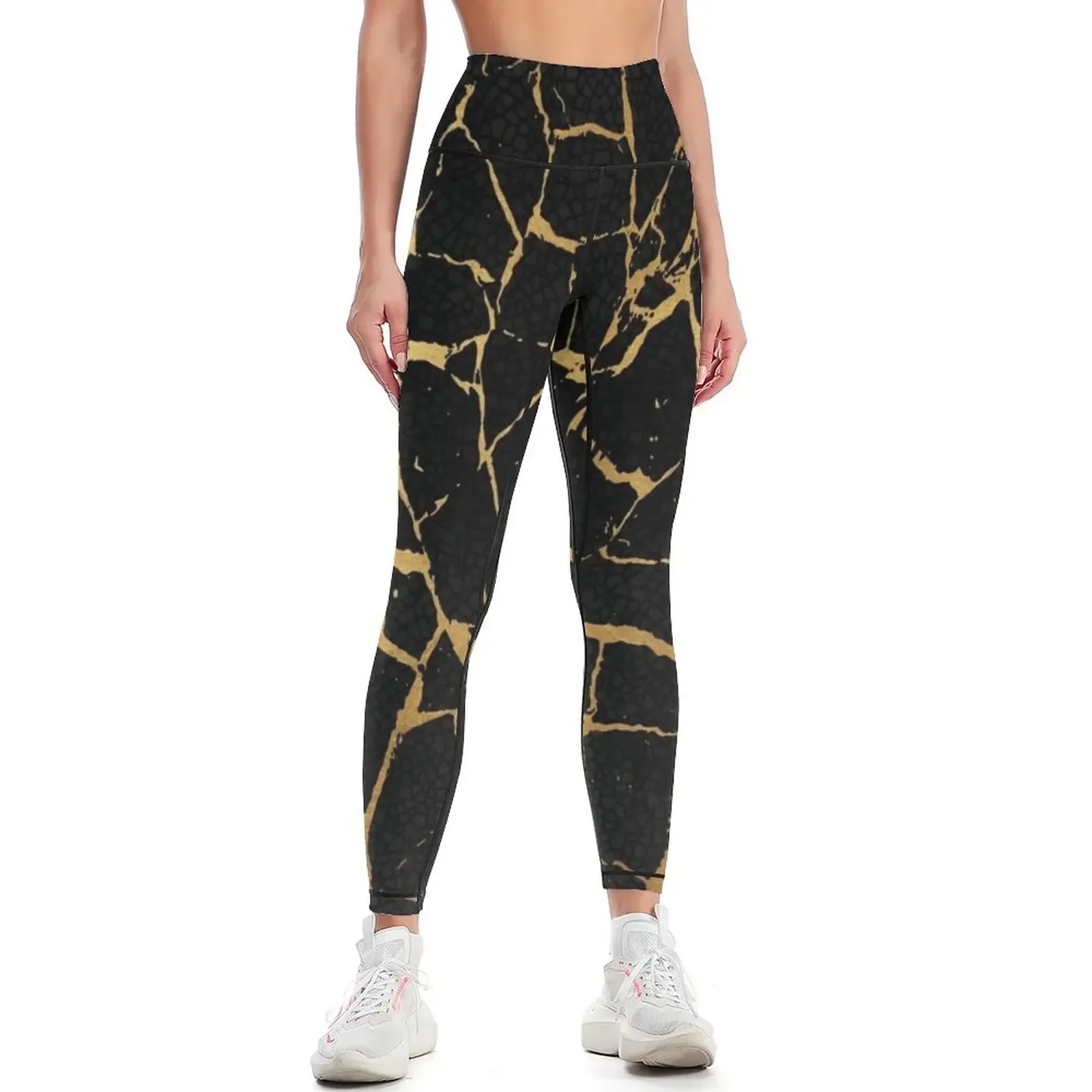

Kintsugi pattern Leggings Sweatpants Tight fitting woman flared for fitness Womens Leggings