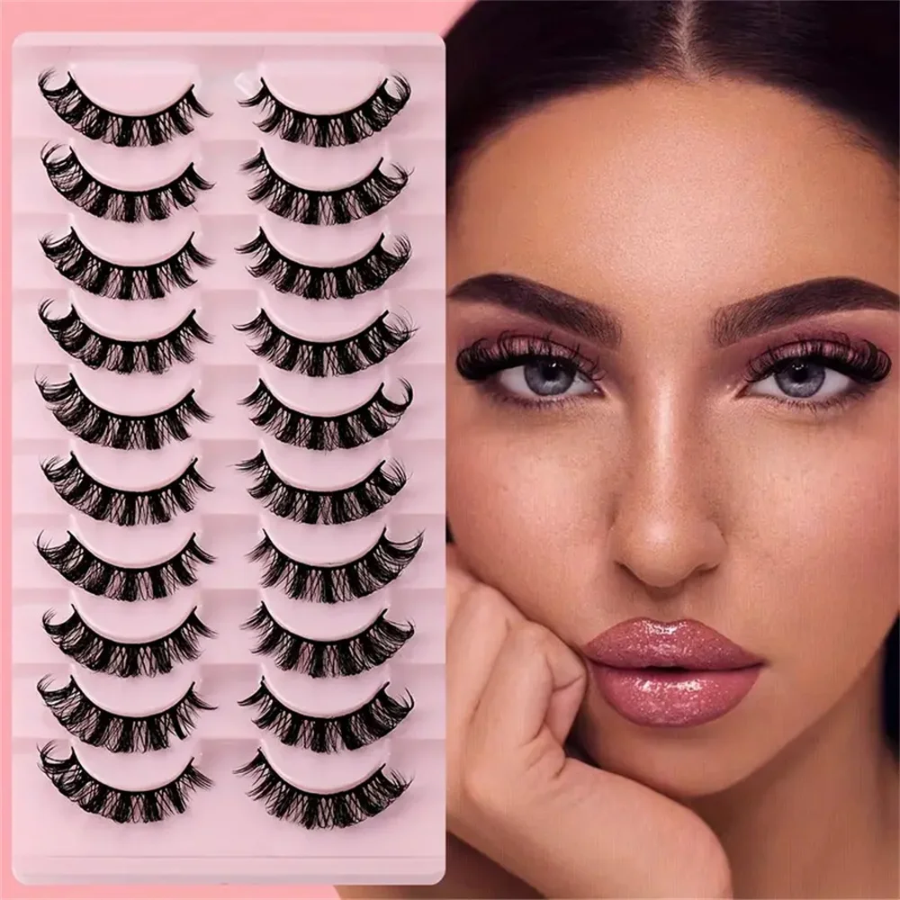 10 paires de faux cils moelleux – cils naturellement volumineux, en peluche et complets pour un maquillage parfait