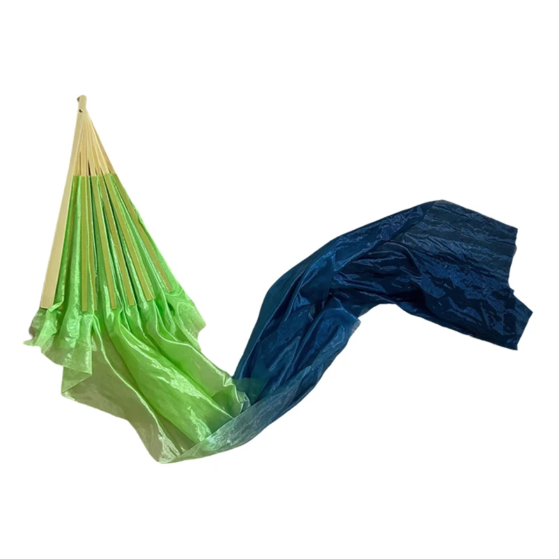

Extended Long Silk Dance Fan Gradient Color Dance Practice Fan for Women Chinese Style Stage Preformance Show Props