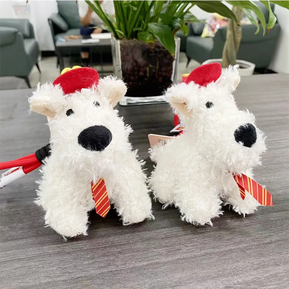 Creative Western Highland Dog Keychain Bag Accessories Hangings Ornament Plush Toy Doll Cute Plush Hangings Car Keys Accessories