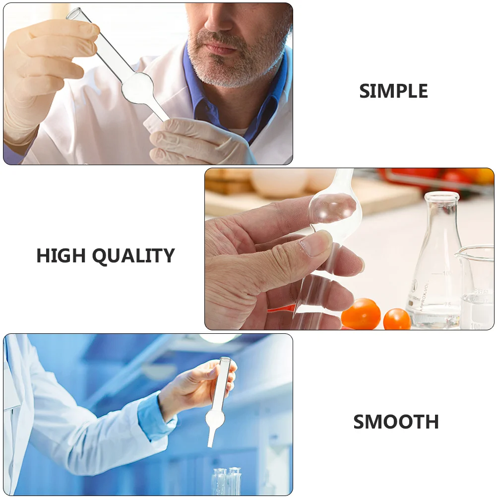 

5Pcs Laboratory Drying Tube Single Ball Type Clear Glass Easy to Use for Educational Experiment Chemical Analysis School Science