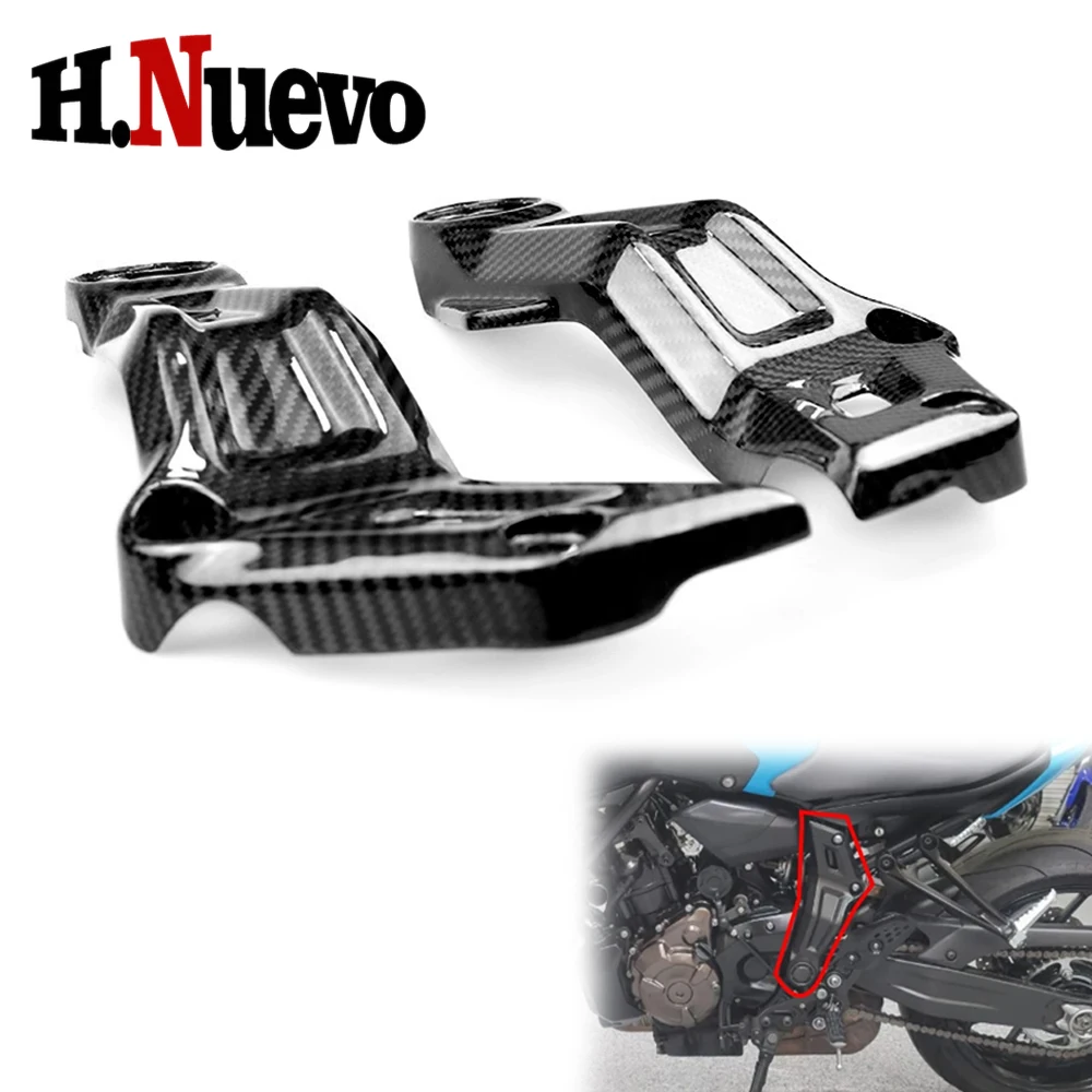 

Motorcycle For Yamaha MT07 FZ07 MT-07 MT FZ 07 2014-2024 Carbon Fiber Frame Cover Protection Panels Engine Trim Fairing Cowling