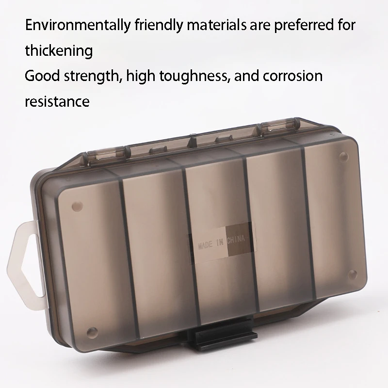 Gun Color Five Grid Box Fishing Gear Bait Glitter Storage Box Accessories Box Plastic Set Tool Box Lure Box image 3
