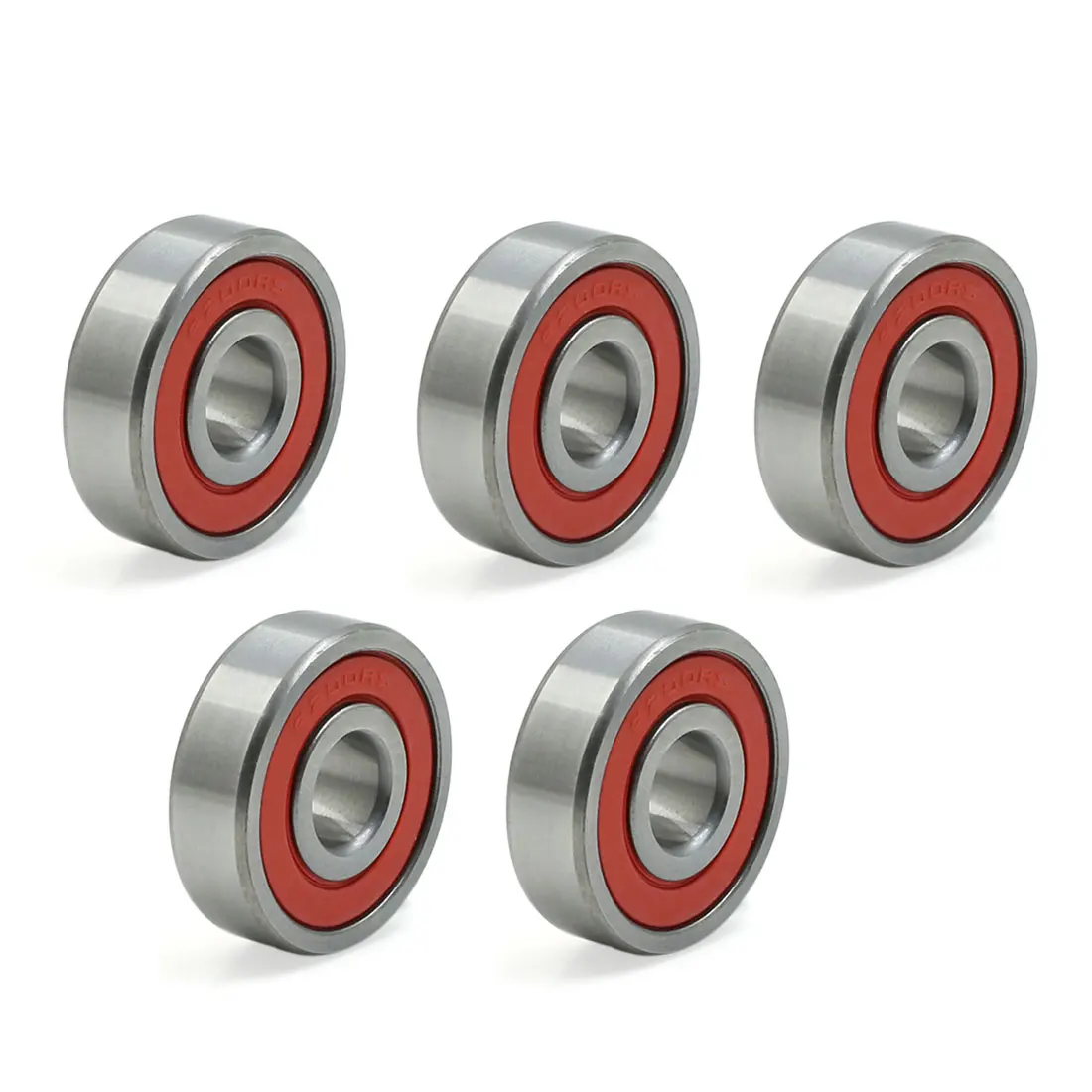 Uxcell 5pcs 6200RS 10mm x 30mm x 9mm Double Sealed Deep Groove Ball Bearing