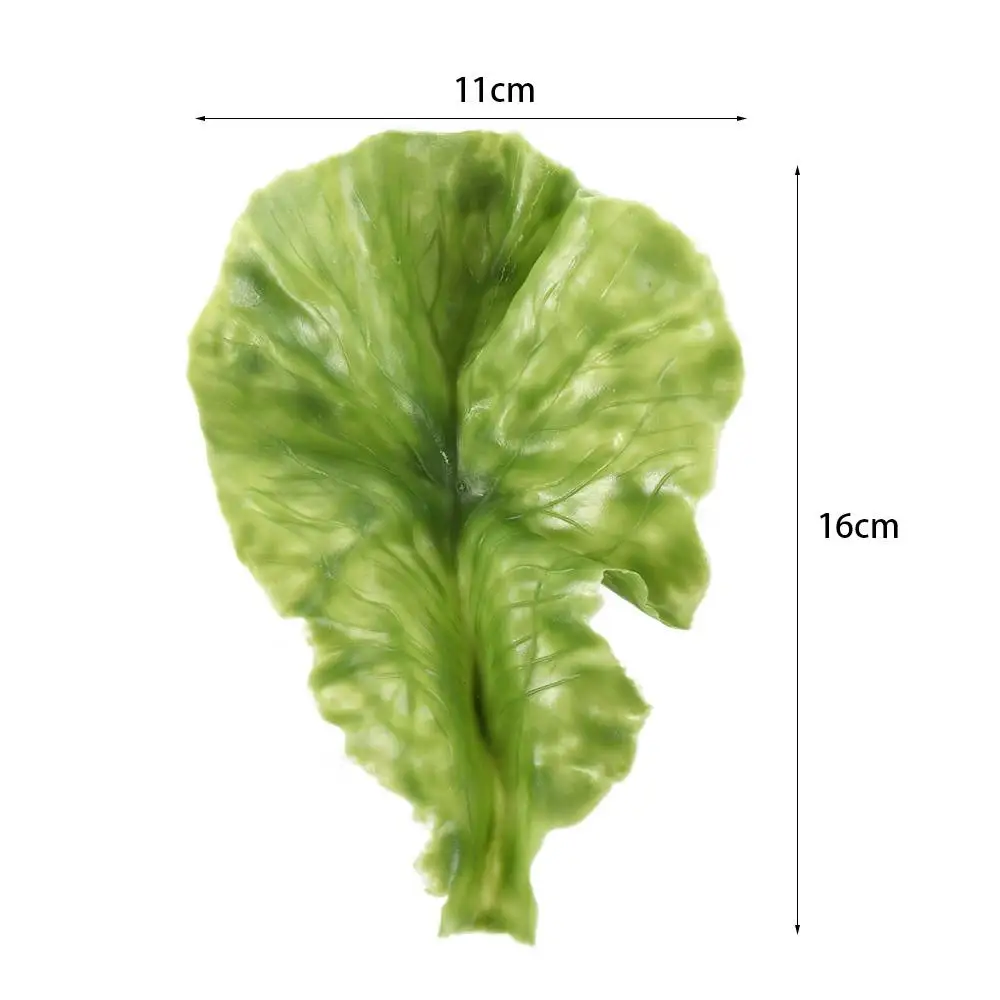 Fake PU Kitchen Decor DIY Artificial Simulation Vegetable Model Lettuce Leaves Kids Toy Lettuce Adornment