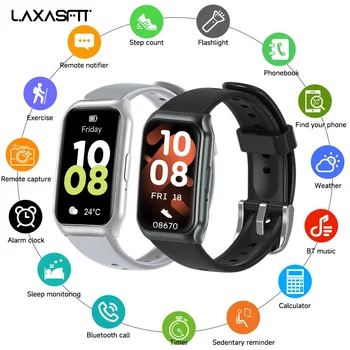LAXASFIT New Smart Watch Bluetooth Calling Heart Rate&Sleep Monitoring Flashlight Voice…
