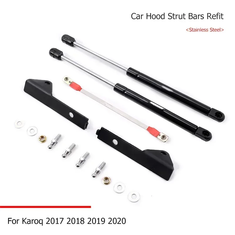 For Skoda Karoq 2017-2023 Car Bonnet Hood Lift Hydraulic Rod Strut Spring Shock Bars Bracket Car-styling Accessories