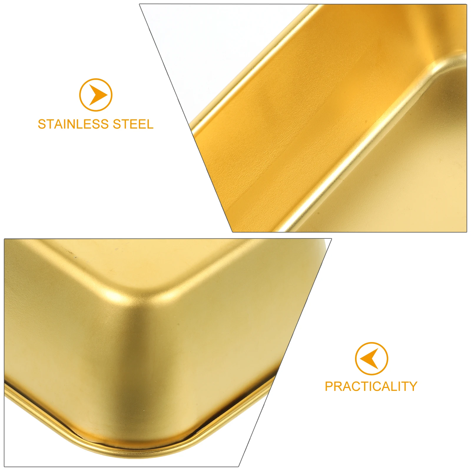 

Multipurpose Stainless Steel Square Snack Basket Metal Bowl Dessert Fruit Bowl Food Serving Container for Home Party Kitchen