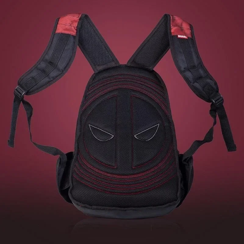 Marvel Cartoon Captain America Deadpool Fashion Trend Travel Outdoor Lightweight Personalized Creative Student Cotton Backpack